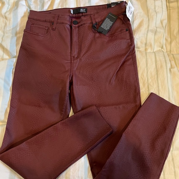 NWT Kut from the Kloth Connie High Rise Fab Ab Ankle Skinny Pant Snakeskin Print - Picture 9 of 15